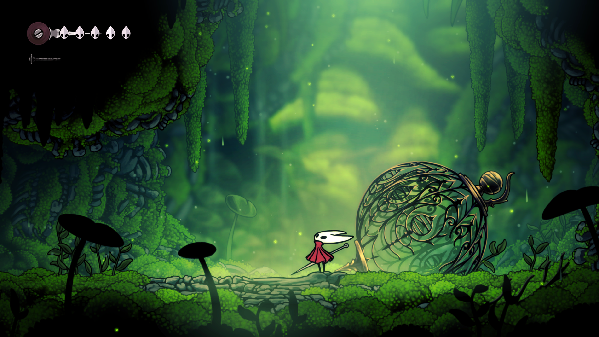 Hollow Knight: Silksong official artwork featuring Hornet amidst vibrant environments