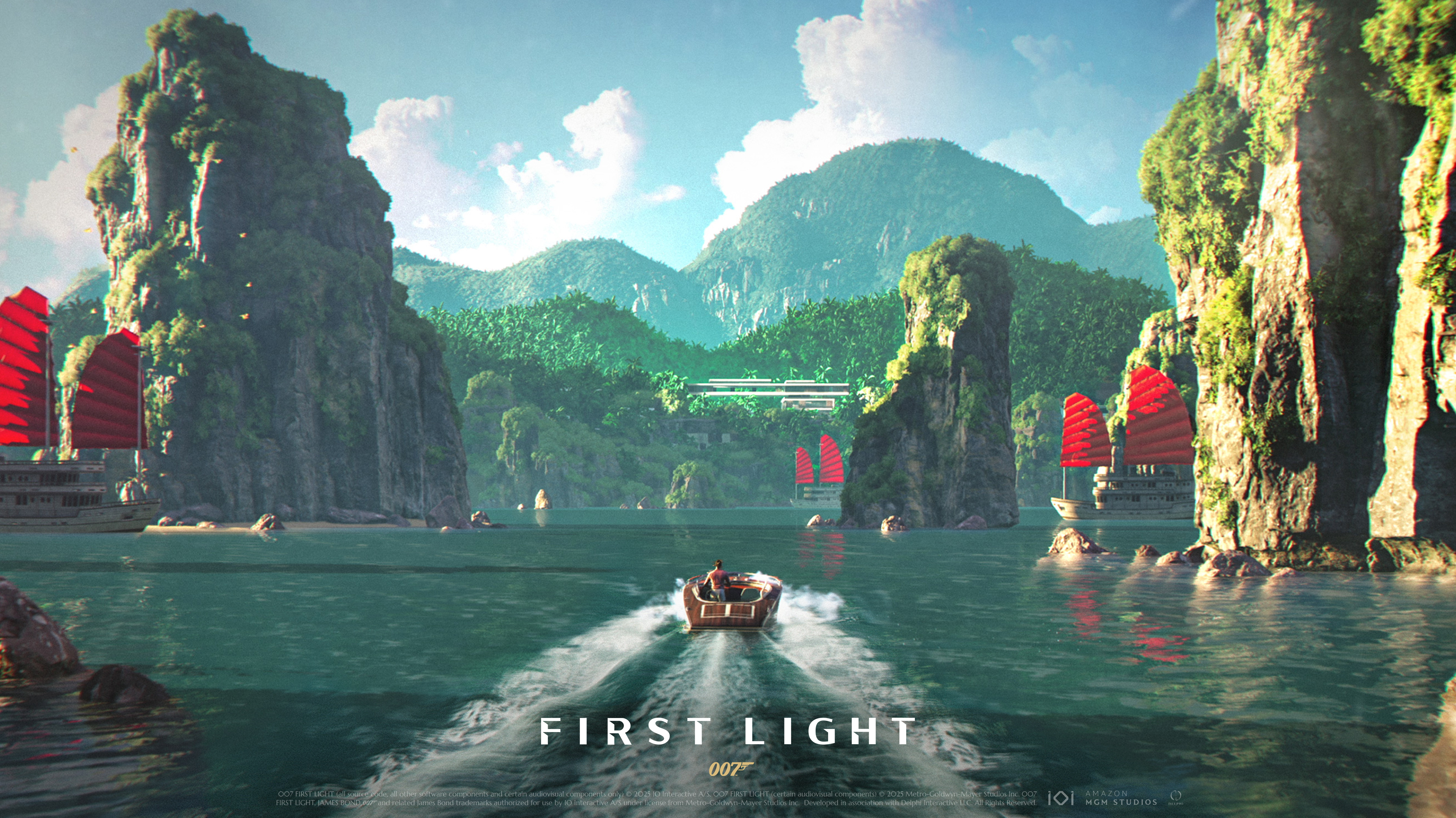 Official promotional art for 007 First Light showcasing Bond in action with a sleek background