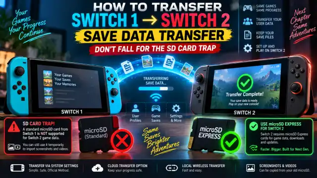 How to Transfer Switch 1 Save Data to Switch 2 Without Falling Into the SD Card Trap