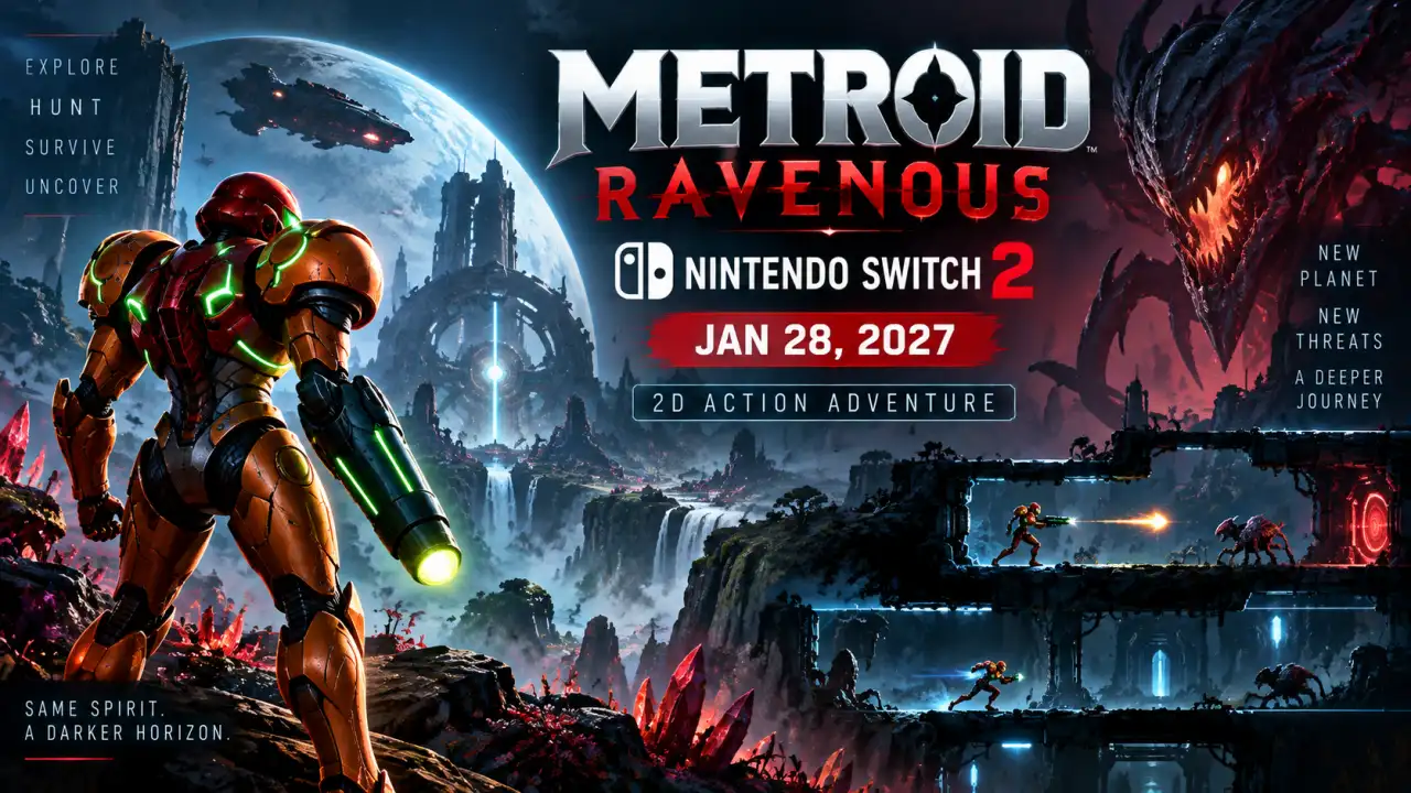 Metroid Ravenous Revealed for Nintendo Switch 2: Release Date, Tech Specs, and Gameplay