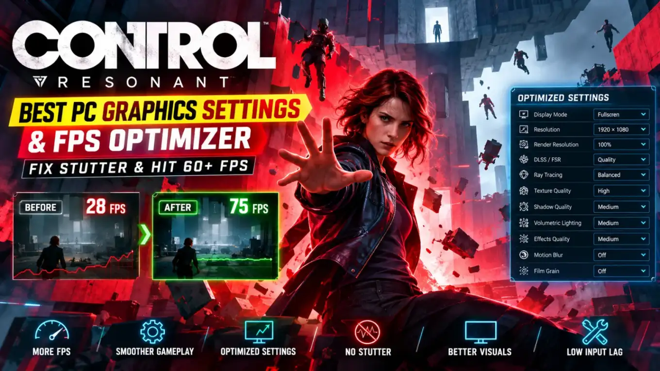 Control Resonant Best PC Graphics Settings & FPS Optimizer: Fix Stutter & Hit 60+ FPS
