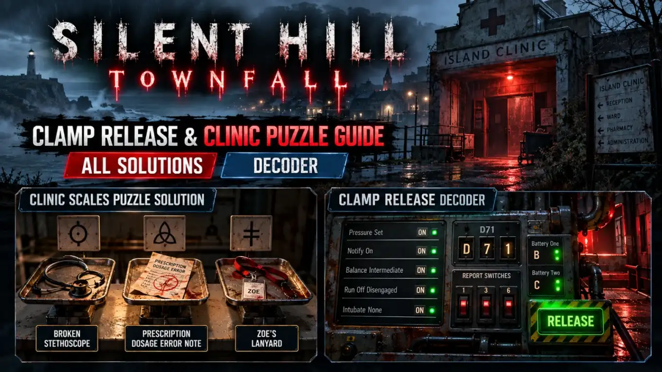 Silent Hill: Townfall Clamp Release & Island Clinic Puzzle Guide: All Solutions & Decoder